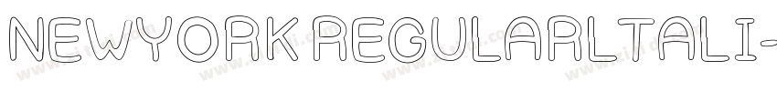 NEWYORK REGULARLTALI字体转换